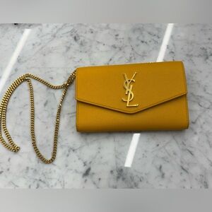 Saint Laurent Uptown Leather Clutch Bag Brand New